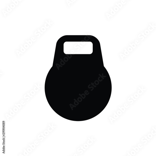 Kettle Bell Logo. Fitness Symbol. Vector Icon eps 10.