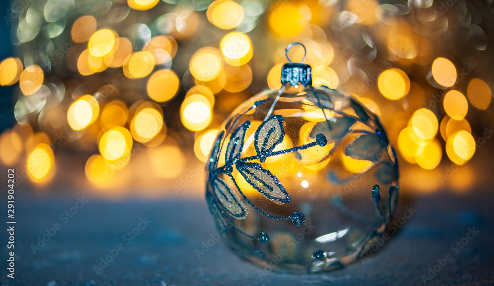 christmas decoration is snow festive lights and copy space christmas decoration is snow festive lights and copy space