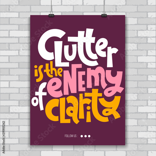 Decluttering quotes lettering