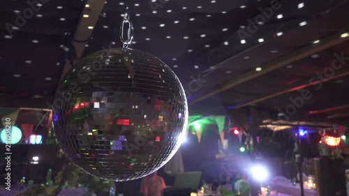 disco ball in nightclub photo