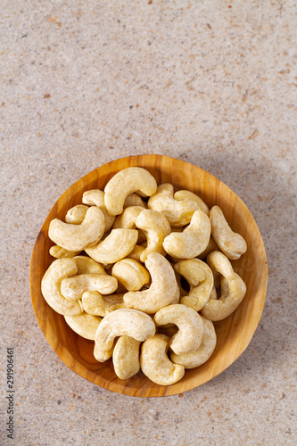 cashew nuts on granite surface