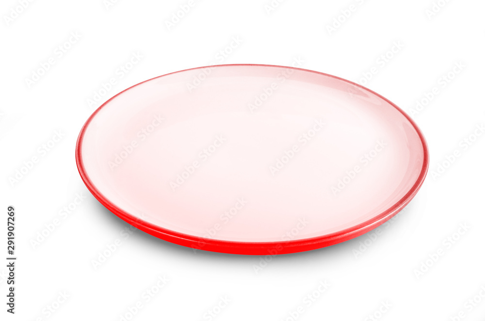 empty plate isolated on white background empty plate isolated on white background