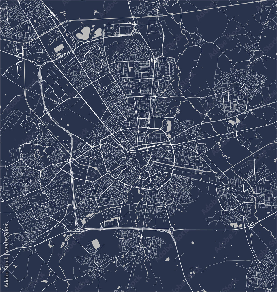 map of the city of Eindhoven, Netherlands