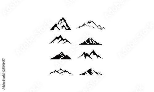 logo set mountain vector photo