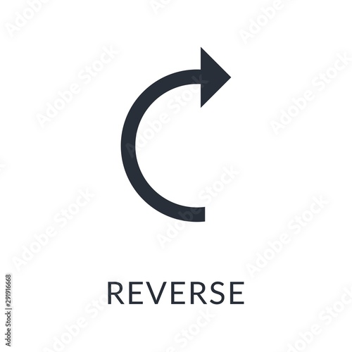 Reverse arrow. Vector icon isolated on white background.