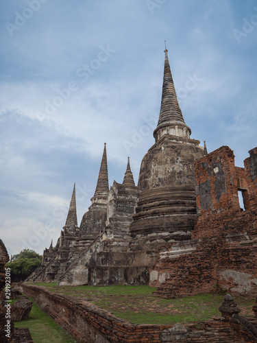 ancient pagoda in ayutthaya thailand,Ancient palaces. Wat Phra Sri Sanphet. Three pagoda,ayutthaya Thailand.