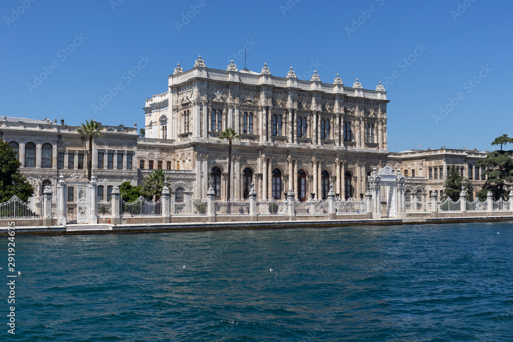 Fototapeta premium View from Bosporus to Dolmabahce Palace city of Istanbul