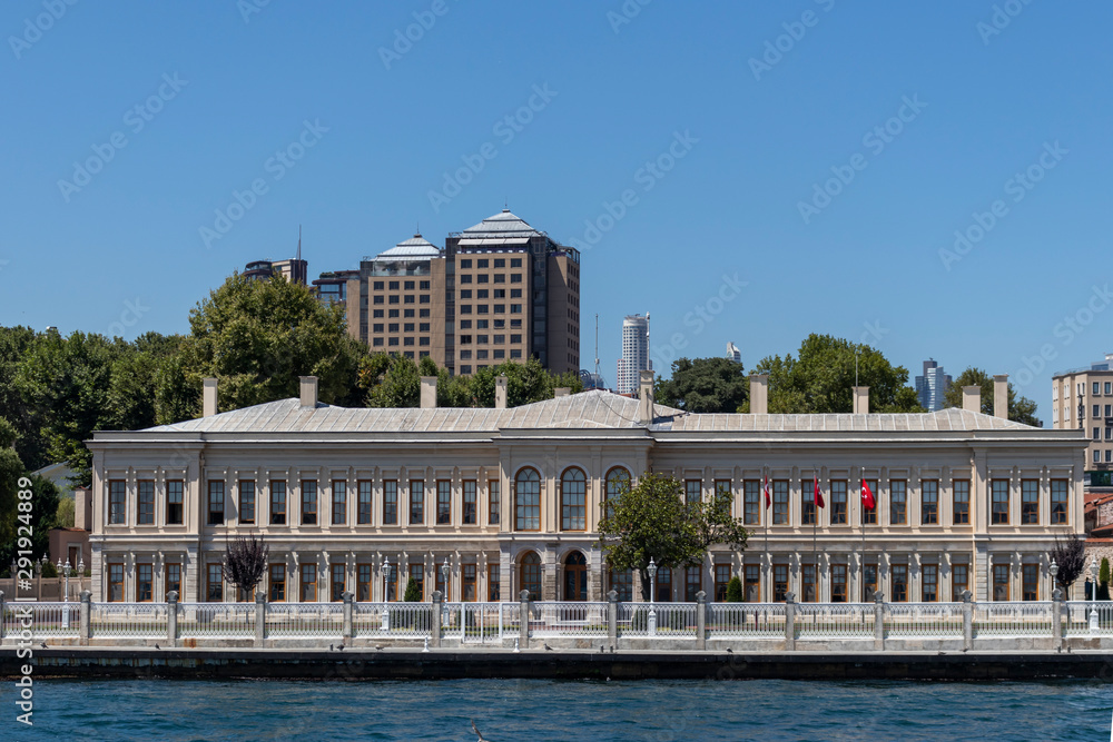 View from Bosporus to Dolmabahce Palace city of Istanbul View from Bosporus to Dolmabahce Palace city of Istanbul
