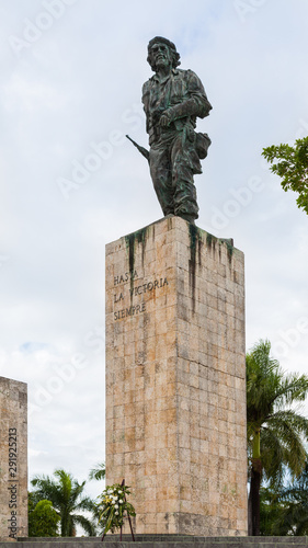 Santa Clara  Cuba-14 October  2016. Bronze statue of Che Guevara at the Plaza de la Revolution  Mausoleum is resting place of Che Guevara and other fighters.