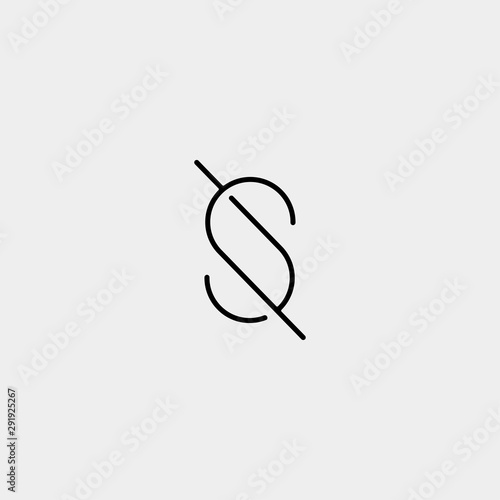 Letter S SS Logo Design Simple Vector