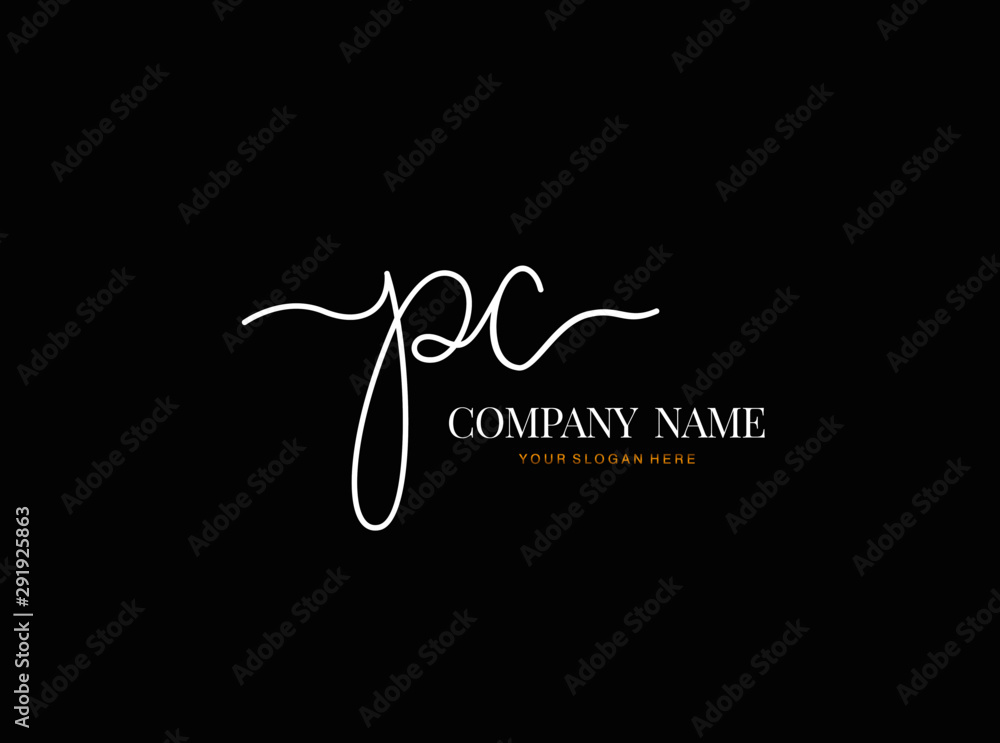 P C PC Initial handwriting logo design with circle. Beautyful design handwritten logo for fashion, team, wedding, luxury logo. P C PC Initial handwriting logo design with circle. Beautyful design handwritten logo for fashion, team, wedding, luxury logo.
