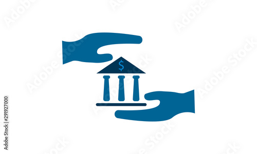 Finance insurance icon for financial risk management