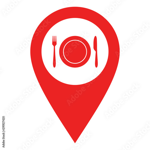 Besteck und Kartenmarkierung