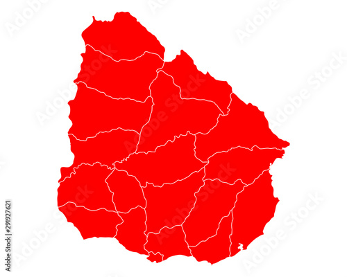 Karte von Uruguay