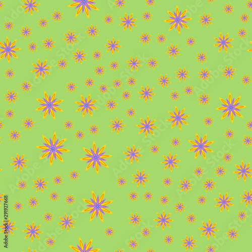 Minimal flower seamless pattern vector illustration.