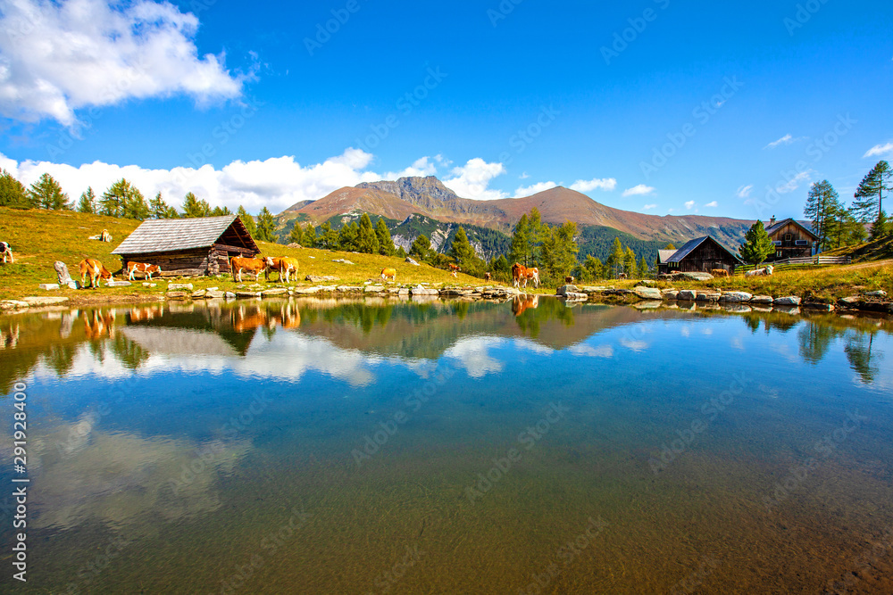 Fototapeta premium Die Treberlingspitze in Tweng