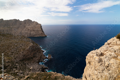 PALMA DE MALLORCA, SPAIN, Balearic. West coast on the island of Palma de Mallorca. Landscape.