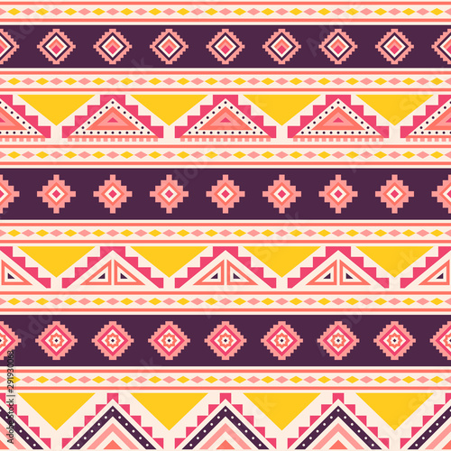 Tribal geometric seamless pattern.