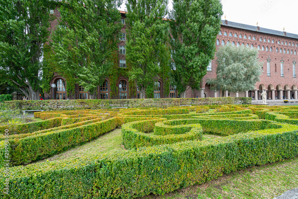 the park of Stockholm city hall
