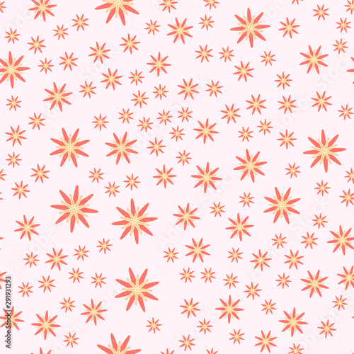 Botanical motifs vector illustration with abstract chamomile.