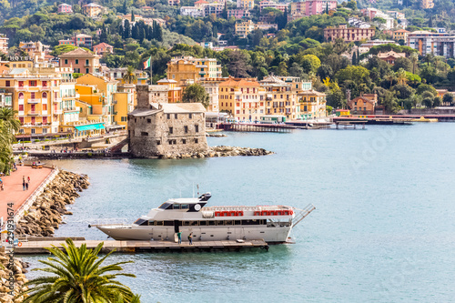 view of Port of Rapallo, Italy 