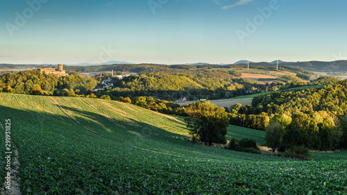 Obraz na płótnie Hills near Bolkow Town/Lower Silesia/Poland w salonie