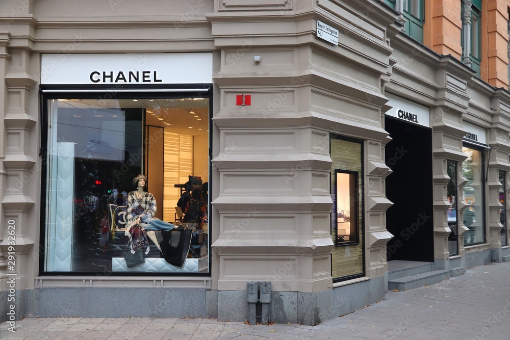 STOCKHOLM, SWEDEN - AUGUST 24, 2018: Chanel fashion store at Birger  Jarlsgatan, Stockholm. Birger Jarlsgatan street is home to most exclusive  shopping areas in Sweden. Stock Photo | Adobe Stock