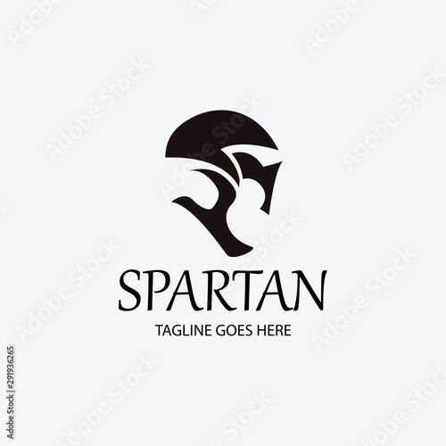 spartan logo design template. Vector illustration