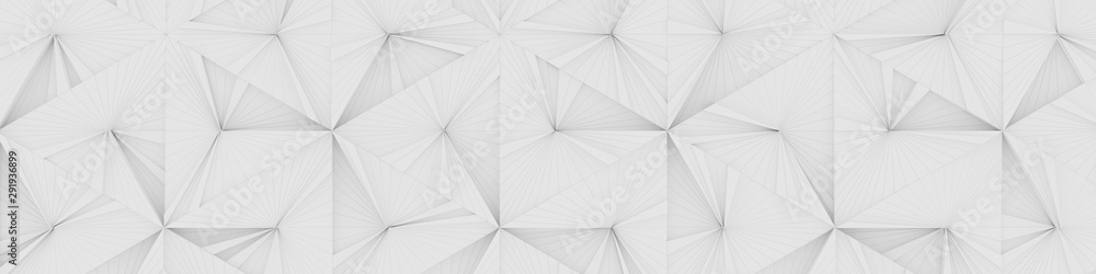 White Wide Abstract Background (Website Head) (3d illustration) - obrazy, fototapety, plakaty 