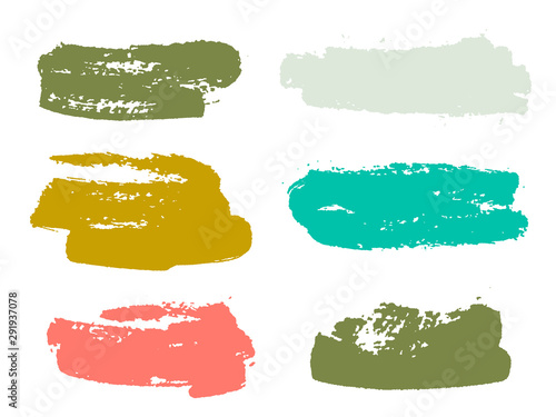 Grunge elements for labels, tags, stamps design. Watercolor texture paint ink stains