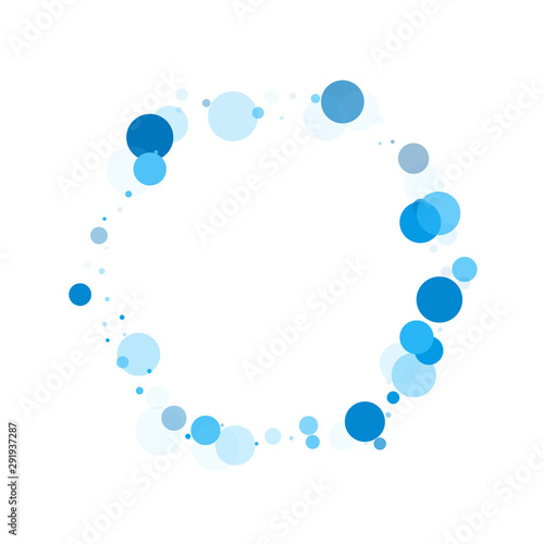 Banner  poster  flyer cool backgound. New Year decoration. Circle confetti flying abstract pattern.
