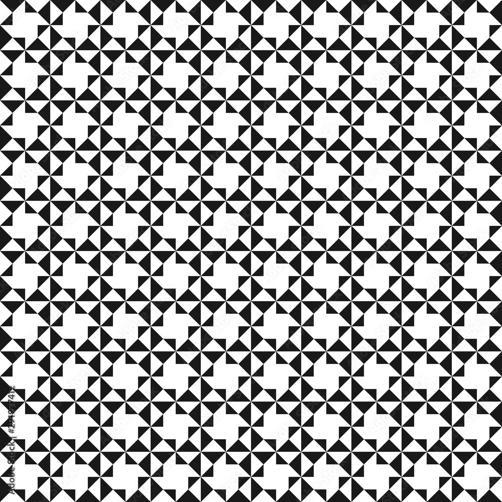 Seamless abstract geometric pattern with kaleidoscope elements