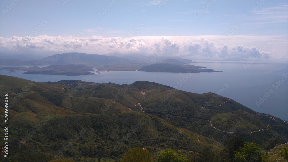 Landscape from mountain top to the sea