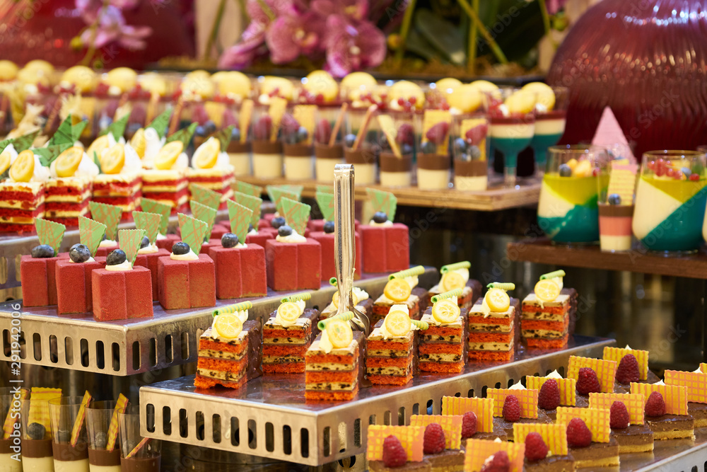 buffet meals in a hotel