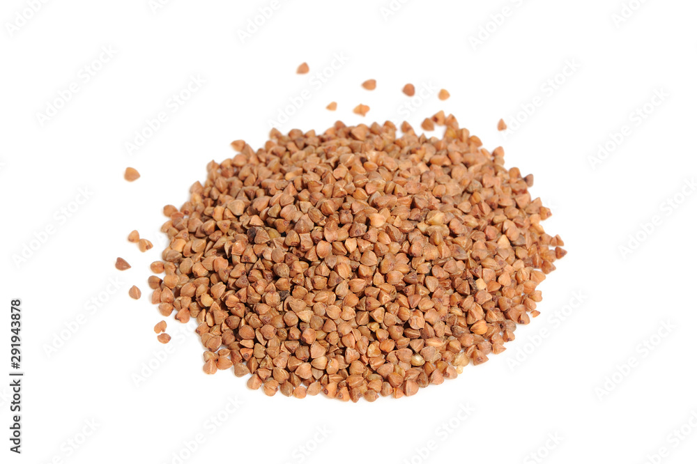 Pile of Buckwheat Isolated on White Background Pile of Buckwheat Isolated on White Background