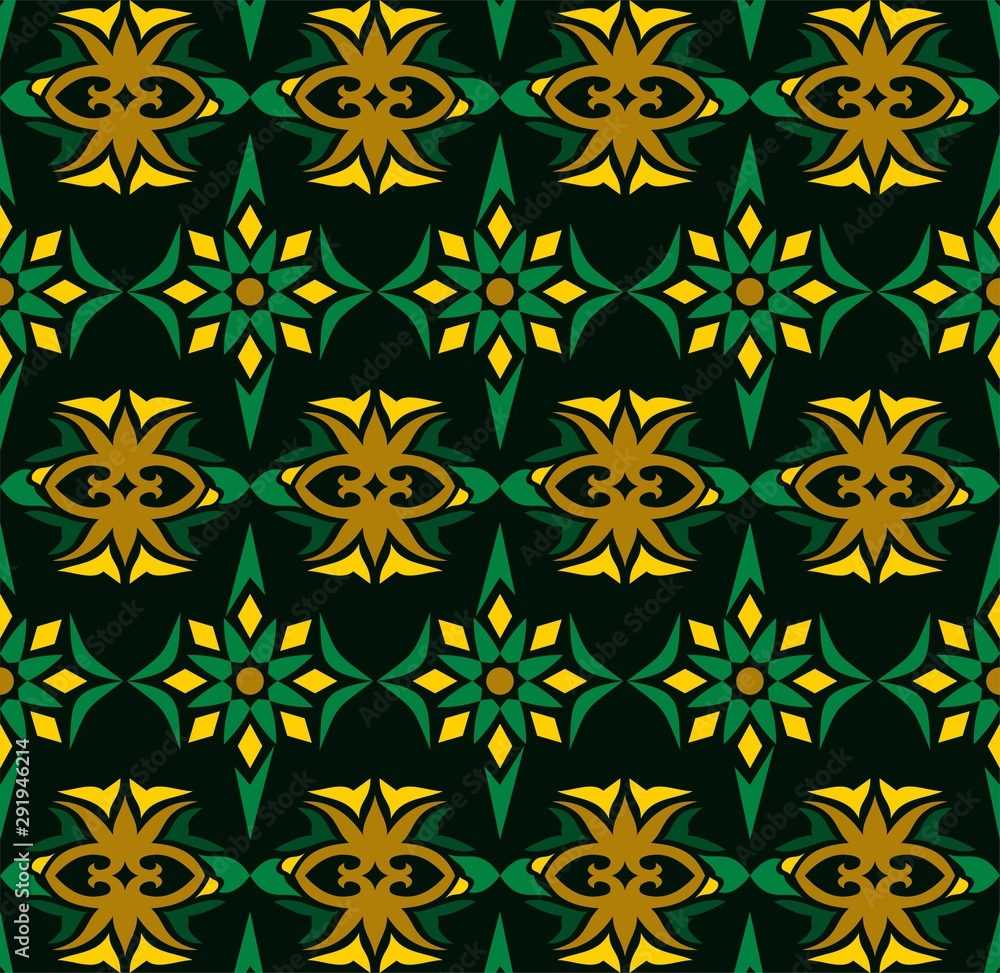 seamless pattern of ethnic pattern. Traditional Indonesian fabric motif. Dayak Borneo style. vector design inspiration. Creative textile for fashion or cloth