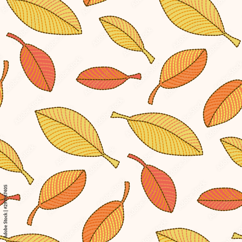Obraz premium seamless pattern with autumn leaves