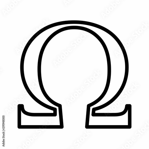 Omega, ohm sign illustration