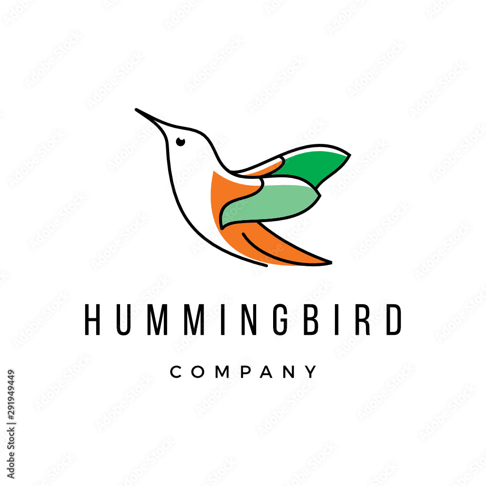abstract Hummingbird line art animal custom Logo Design vector Inspiration abstract Hummingbird line art animal custom Logo Design vector Inspiration