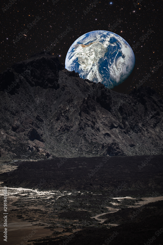 mountains on the moon . image elements furnished by NASA.. mountains on the moon . image elements furnished by NASA..