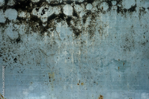 Detail of dirty glass on abandoned building