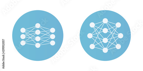 Artificial intelligence, deep learning, machine learning design concept