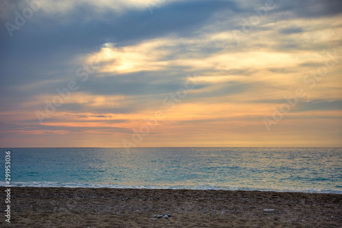 Beautiful sunset over the sea