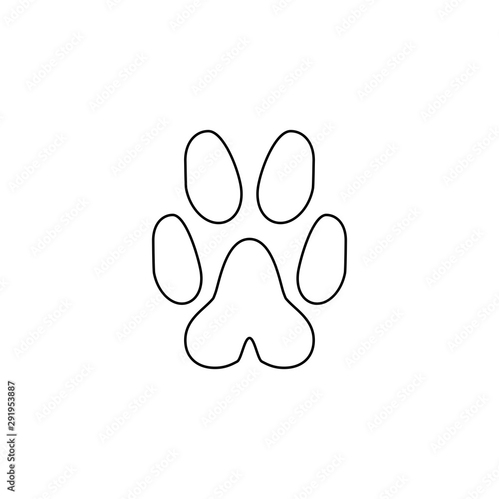 Paw icon. Print design symbol Paw icon. Print design symbol