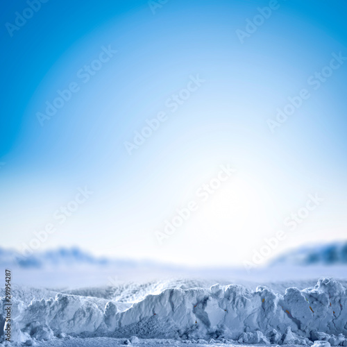 Winter background of snow and frost and free space for your decoration. 