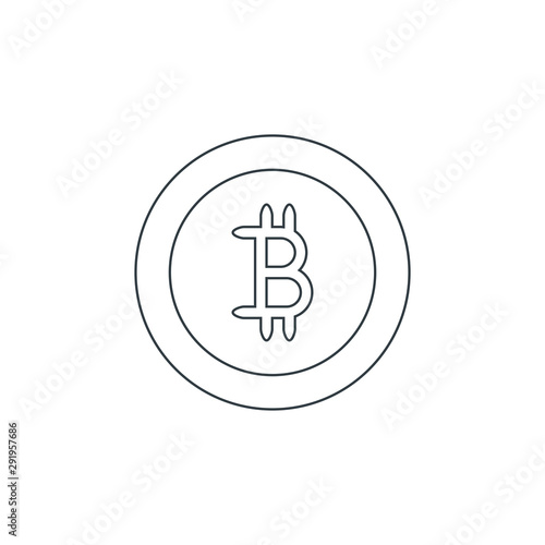 Bitcoin icon. Crypto currency symbol © Eli