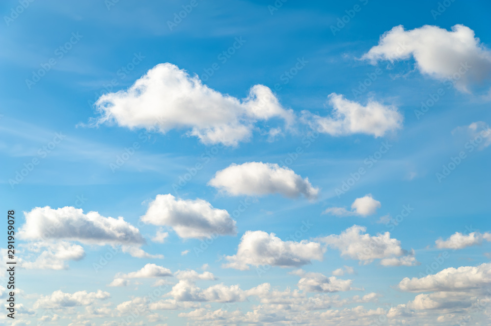 Clouds on a blue sky in autumn morning. Clouds on a blue sky in autumn morning.