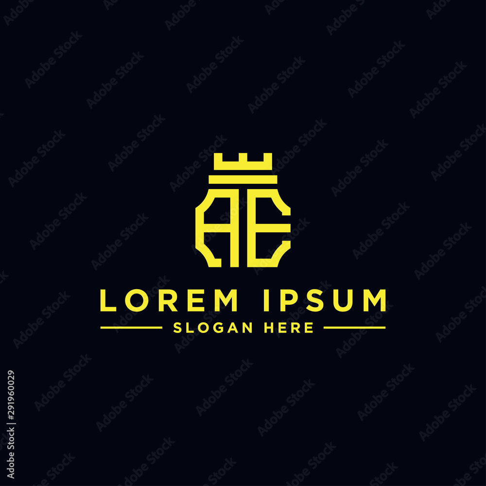 logo design for the company, Inspiration from the initial letters of the AE logo icon. - Vector logo design for the company, Inspiration from the initial letters of the AE logo icon. - Vector