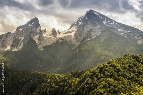 Obraz na płótnie The famous Watzmann in Bavaria, Germany. w salonie