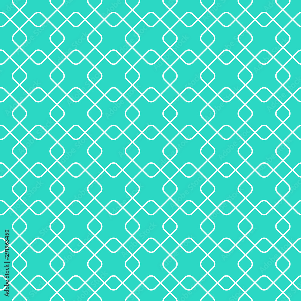 Fototapeta premium Linear geometric vector seamless pattern in flat modern style